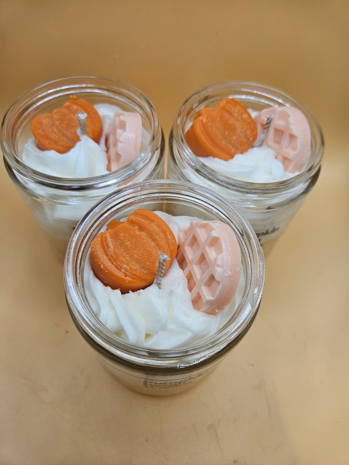 Pumpkin pecan waffle scented soy wax candle
