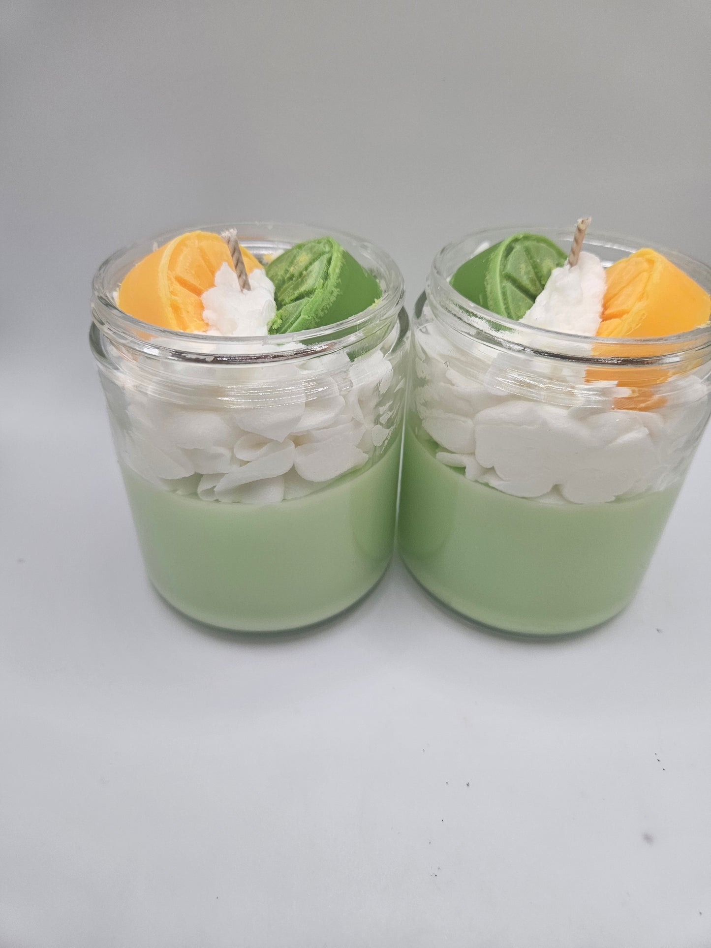 Citrus and sage scented soy wax candle