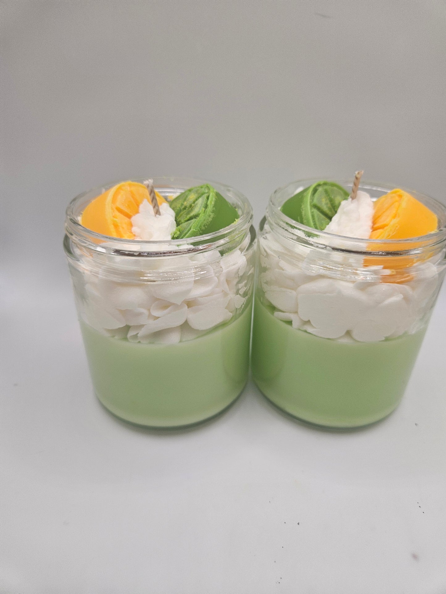 Citrus and sage scented soy wax candle