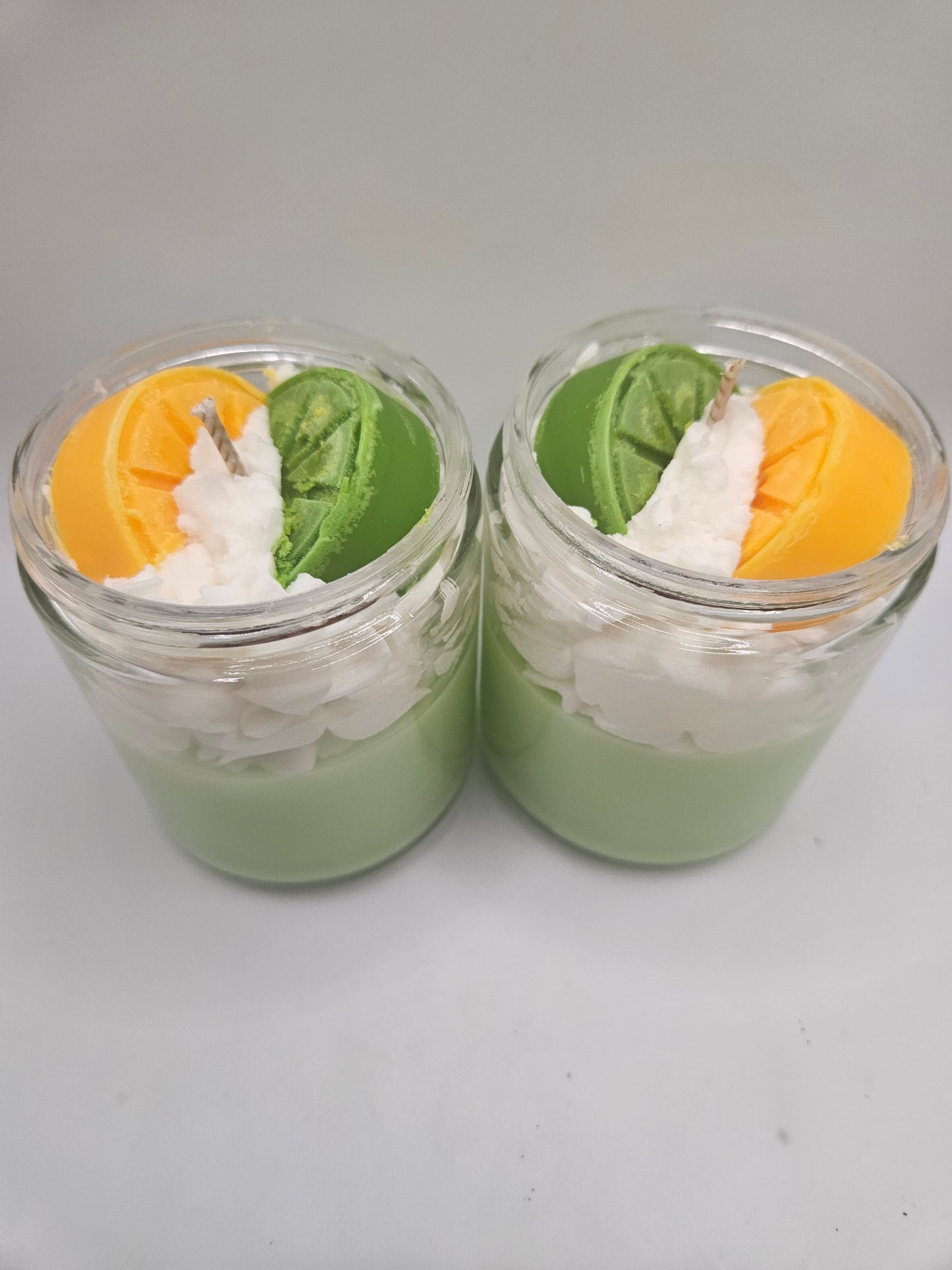 Citrus and sage scented soy wax candle