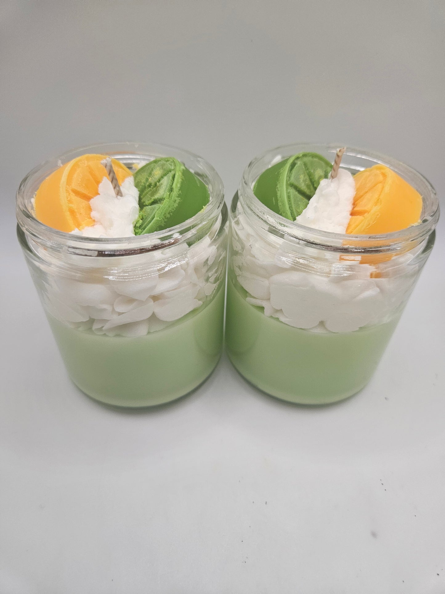 Citrus and sage scented soy wax candle