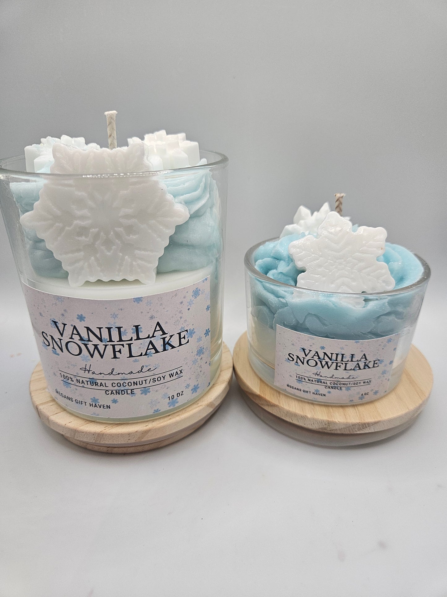 Vanilla snowflake scented candle