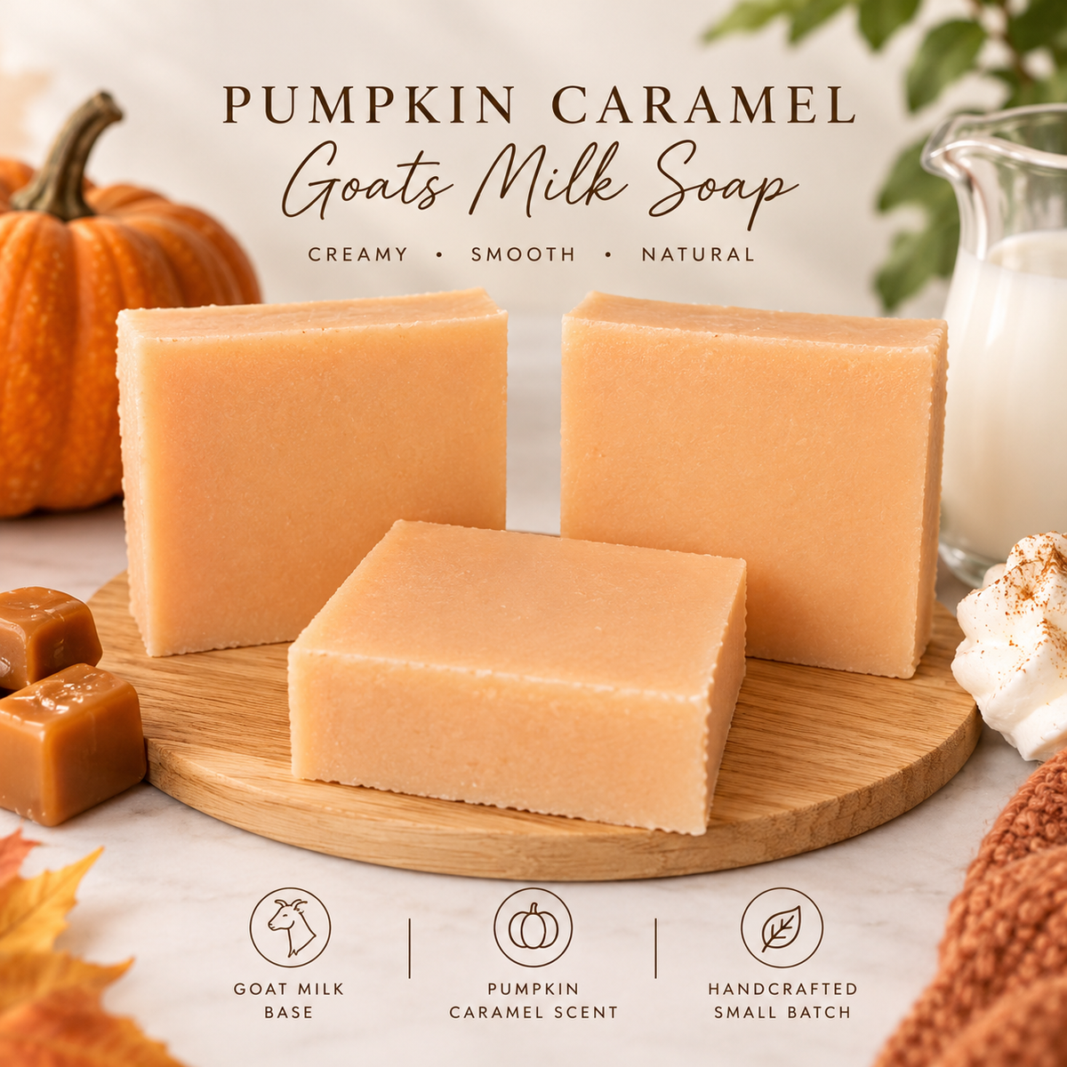 Pumpkin Caramel scented soap bar