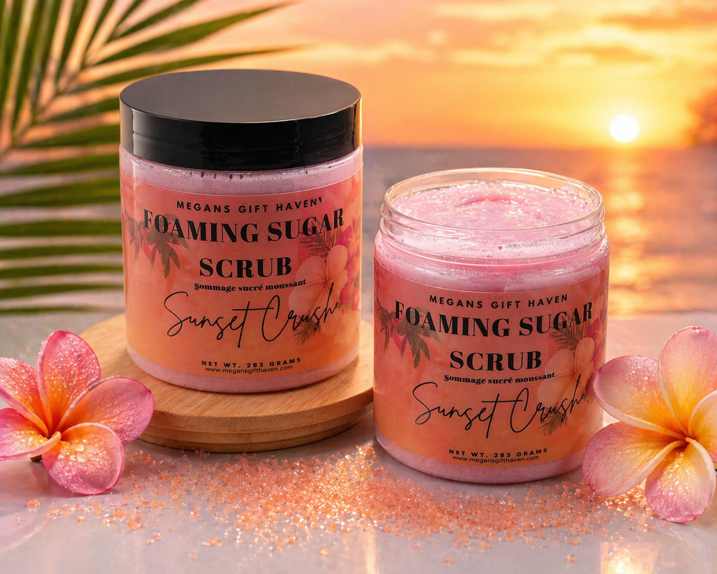 Sunset Crush scented foaming sugar scrub