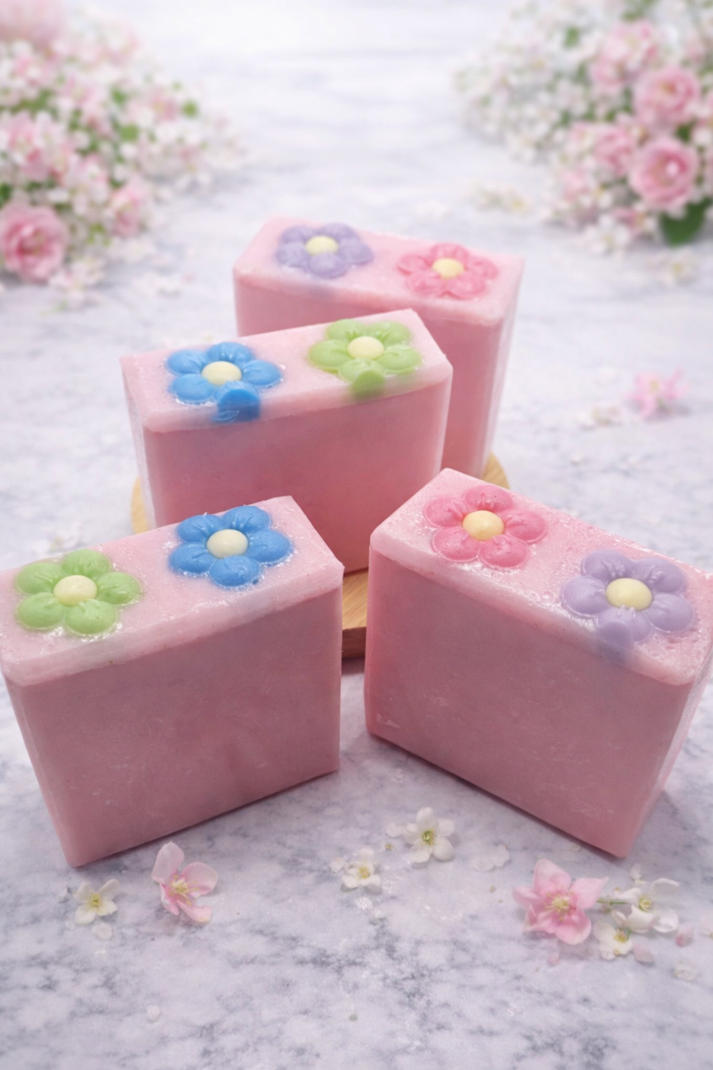 Spring blossom scented 3 butters soap