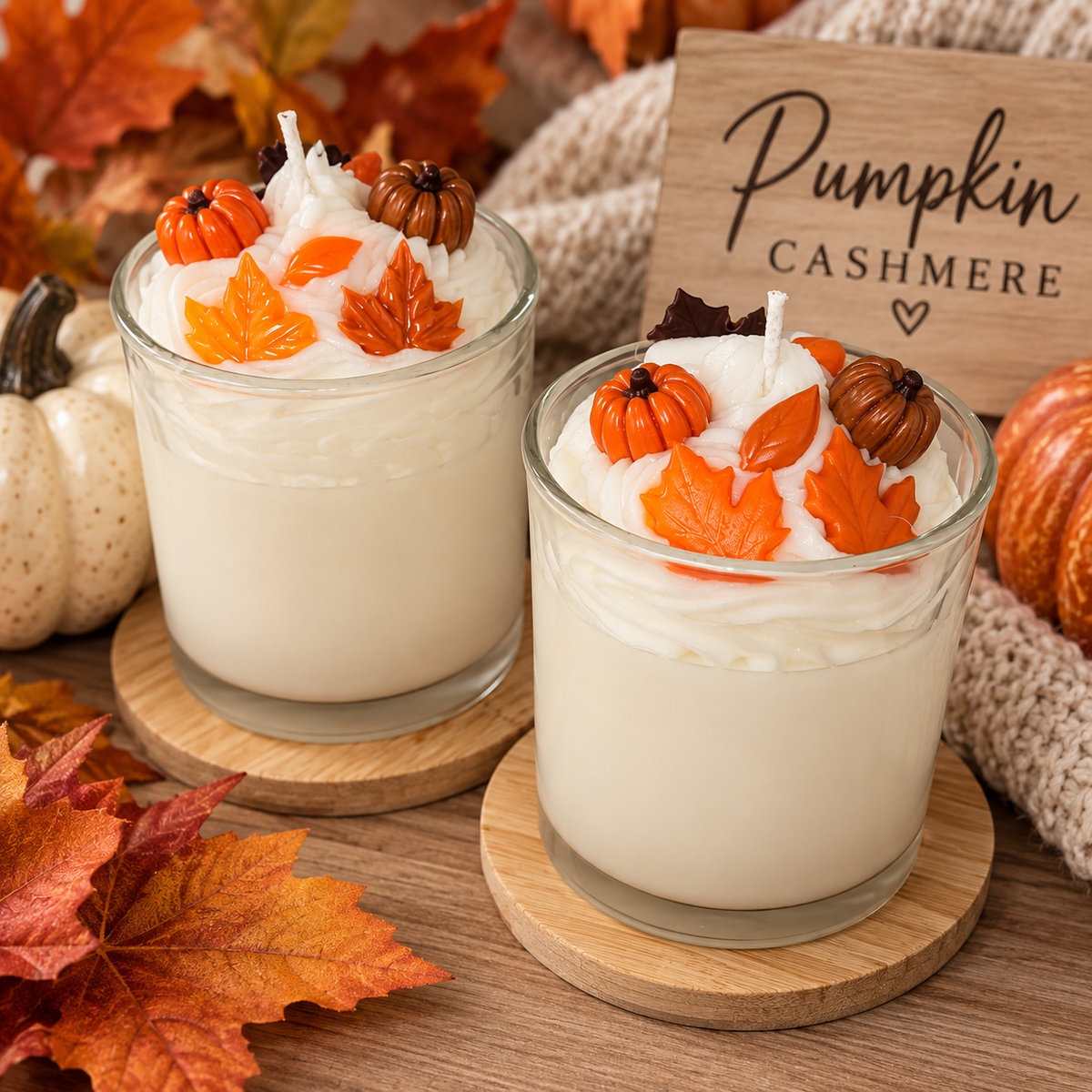 Pumpkin Cashmere Scented coconut soy wax candle