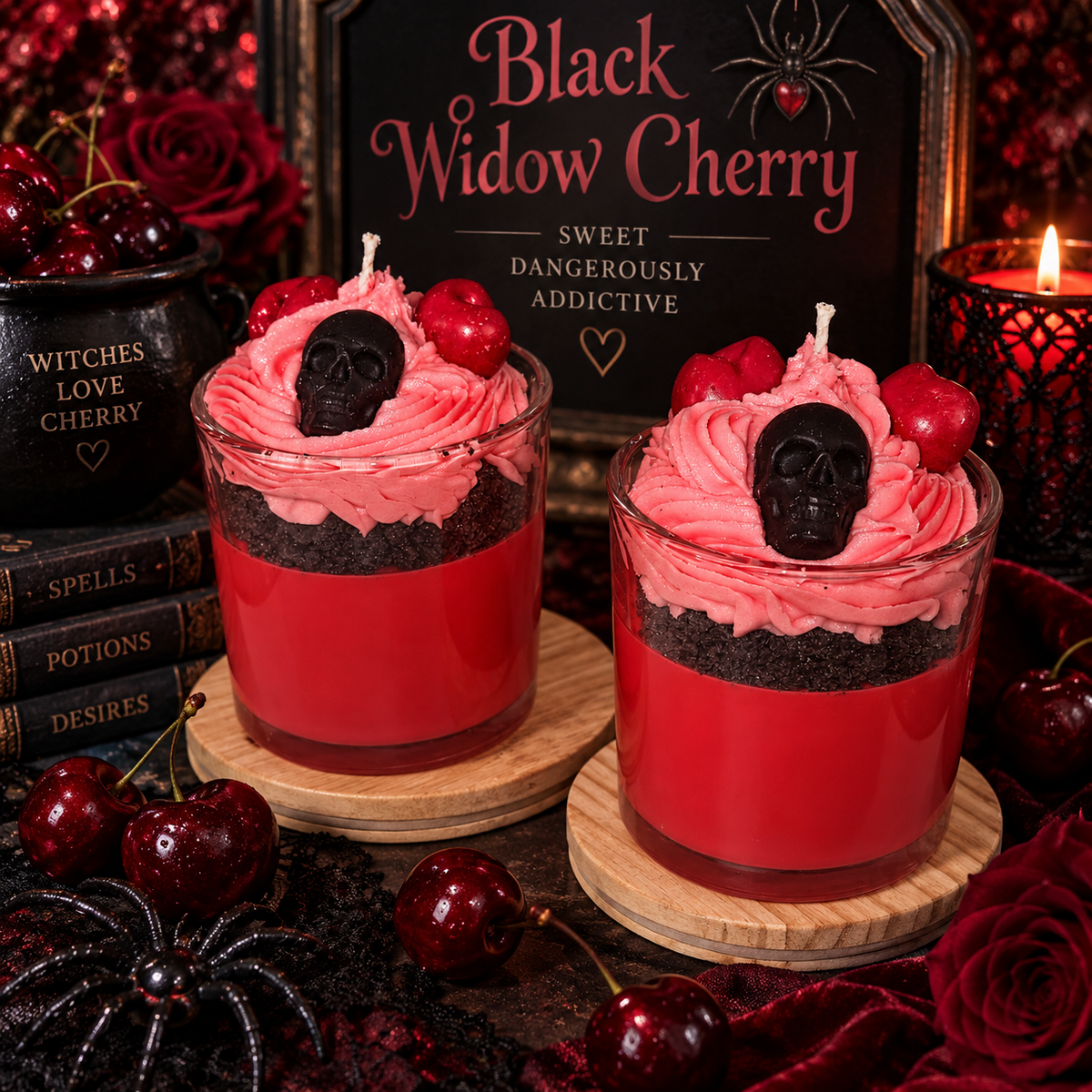 Black Widow Cherry Candle