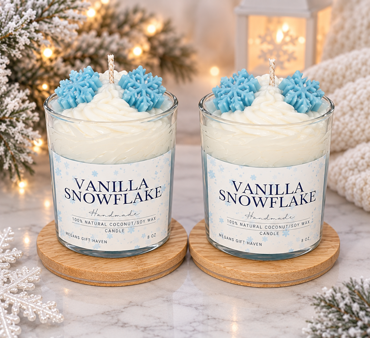 Vanilla Snowflake Candle