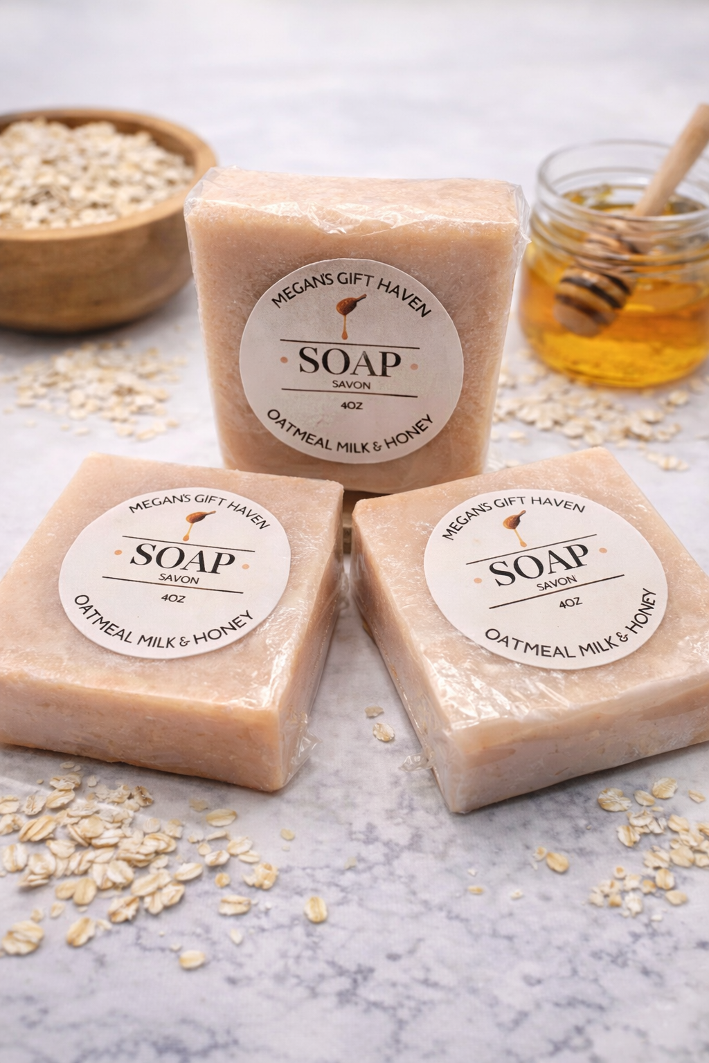 Oatmeal Milk and Honey Scented soap bar