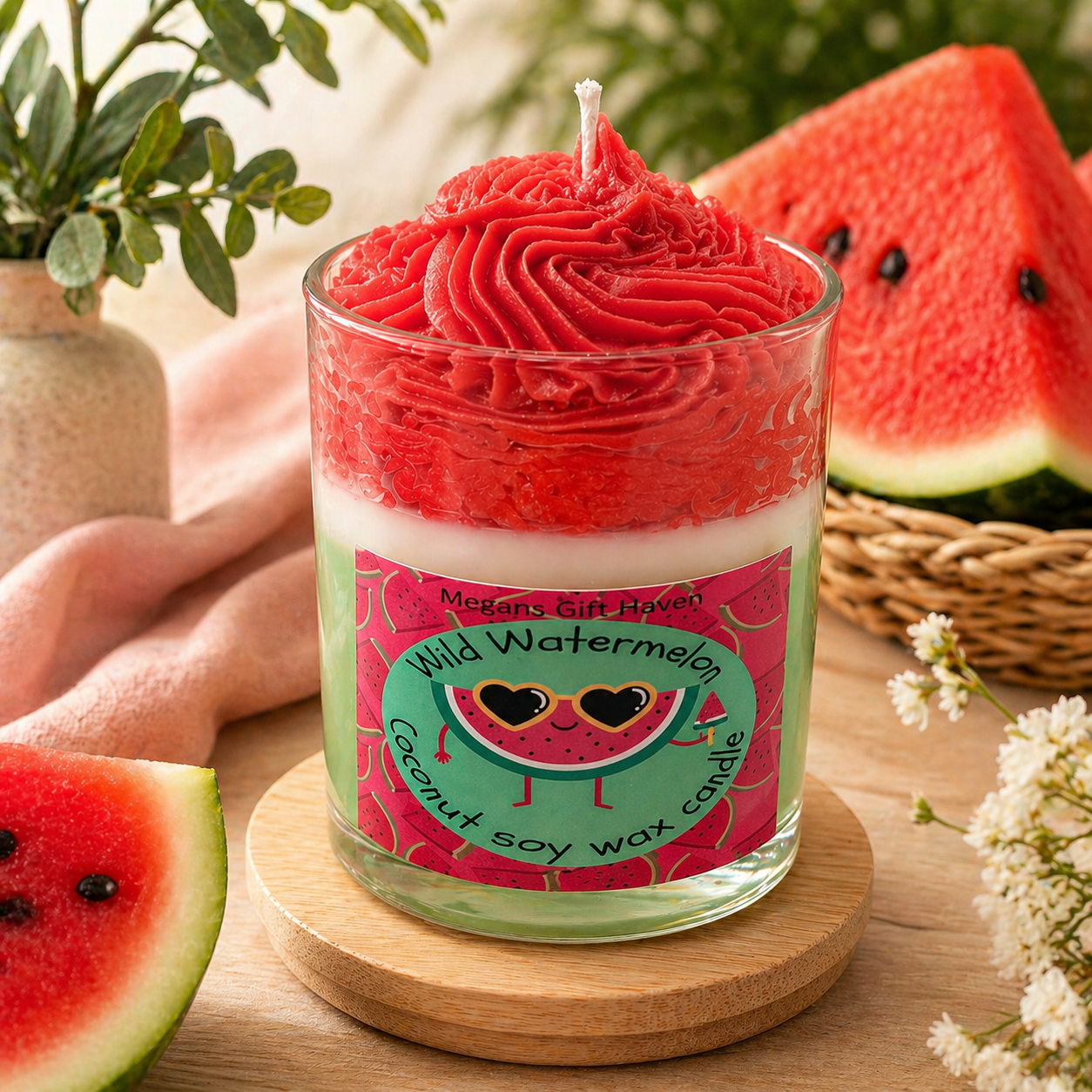 Wild watermelon scented candle