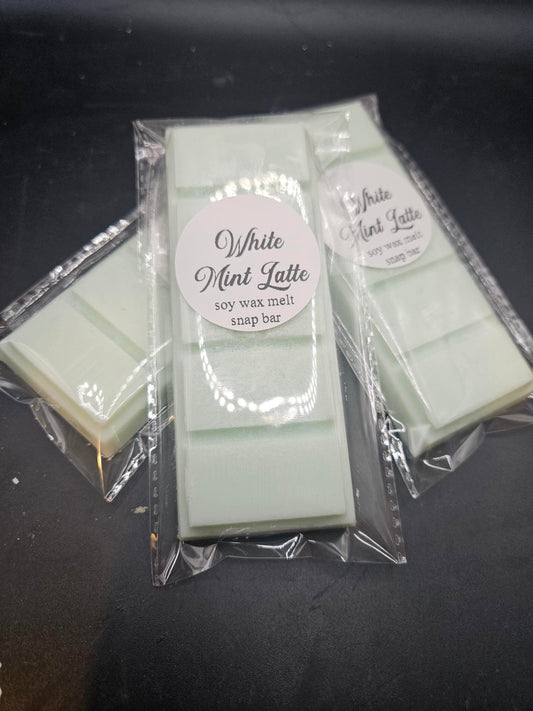 White Mint Latte Wax Melt Snap Bar