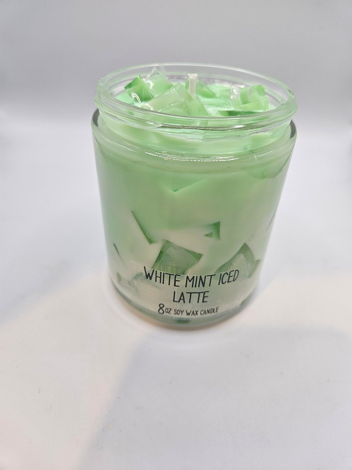 White Mint Iced Latte 8oz Scented Candle