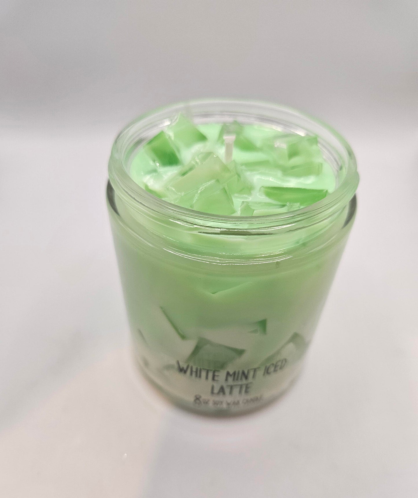 White Mint Iced Latte 8oz Scented Candle