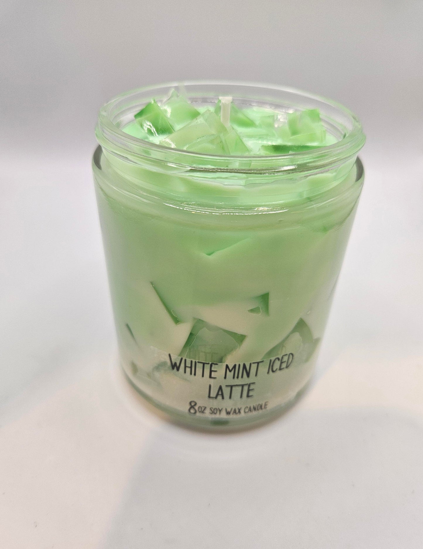 White Mint Iced Latte 8oz Scented Candle