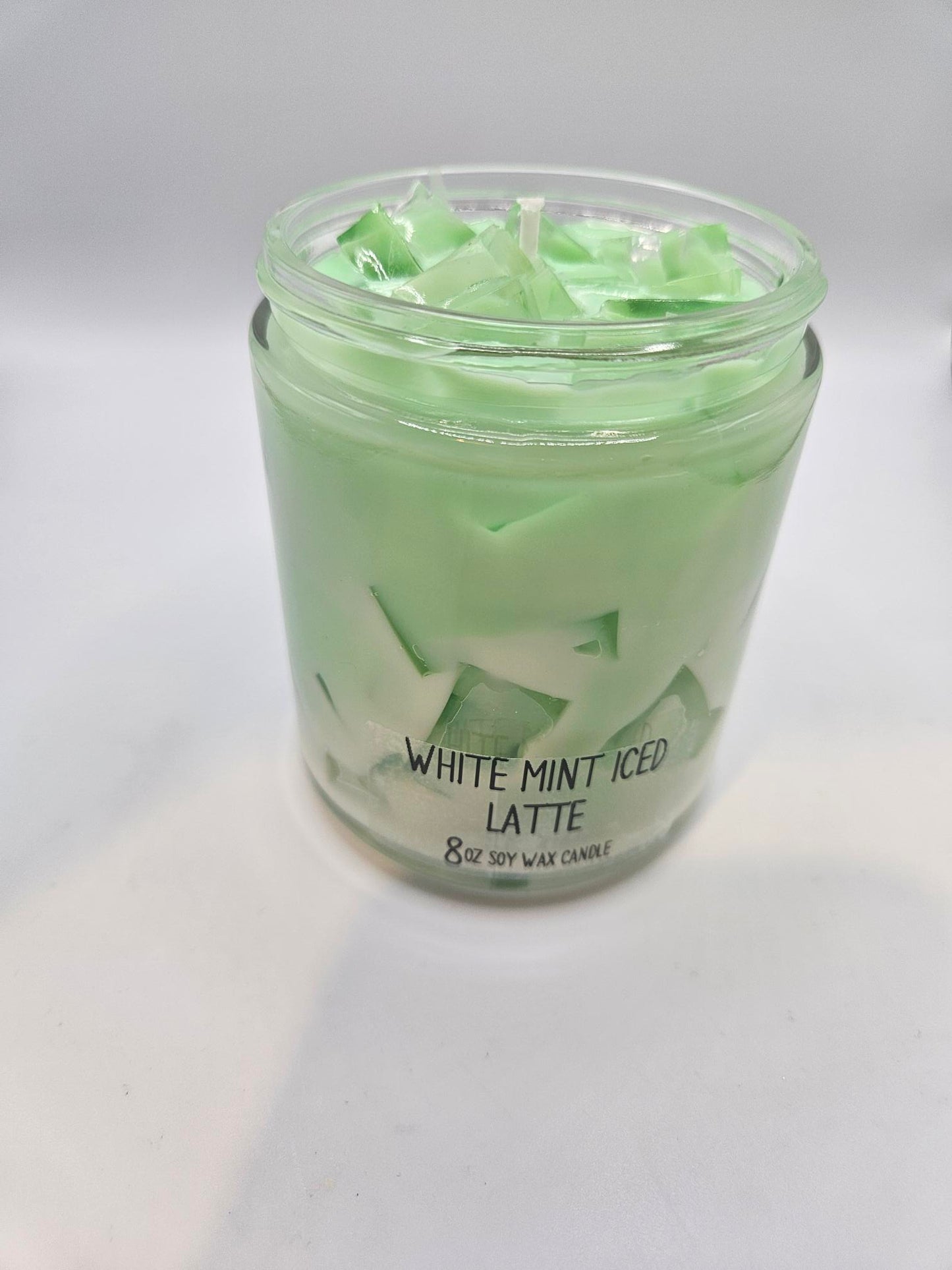 White Mint Iced Latte 8oz Scented Candle