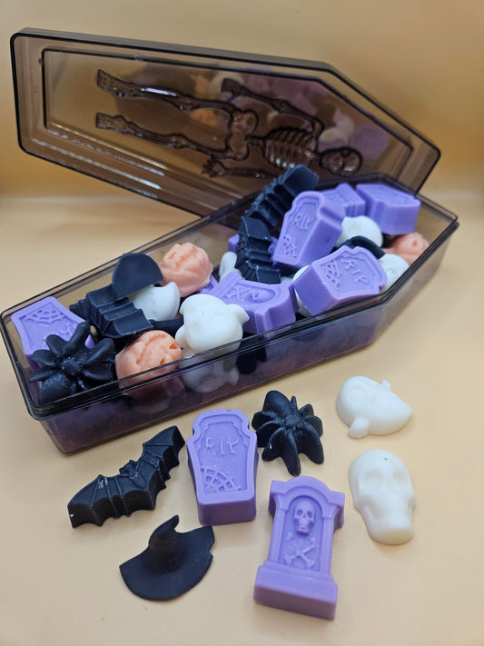Halloween Themed Wax Melts in Plastic Coffin