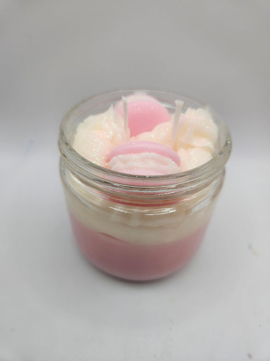 Pink Macaron soy wax candle