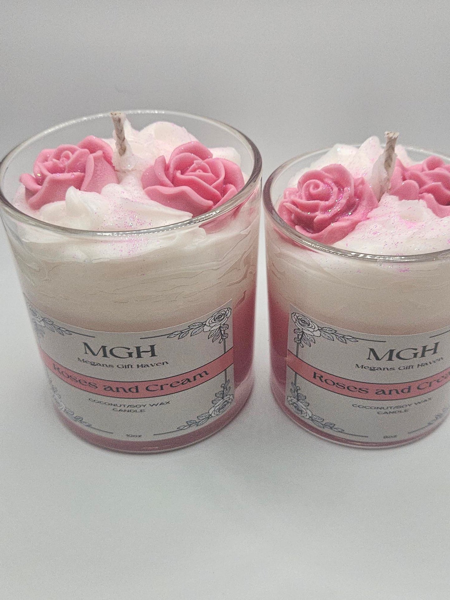 Roses and Cream Scented Candle