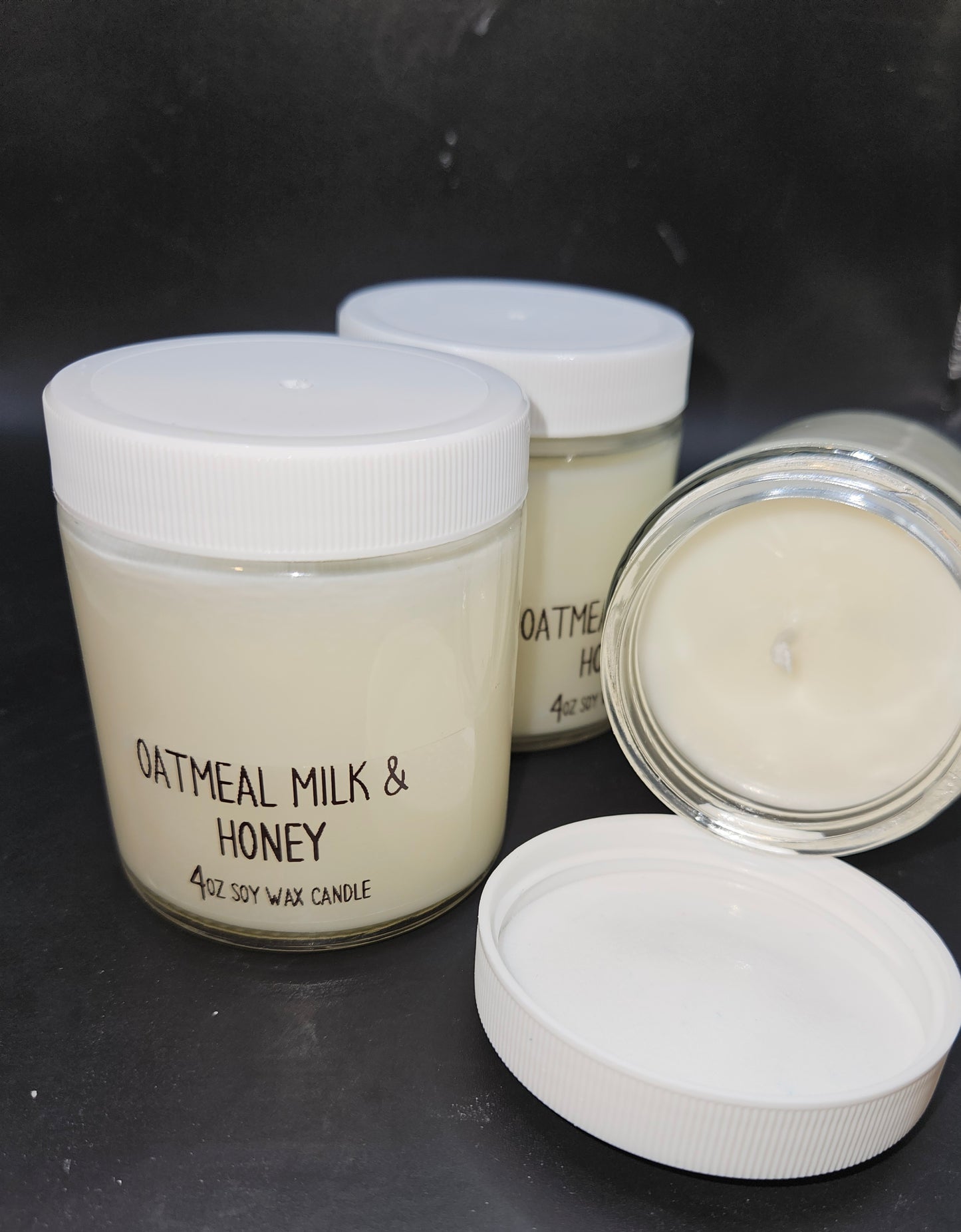 Oatmeal milk and honey scented candle