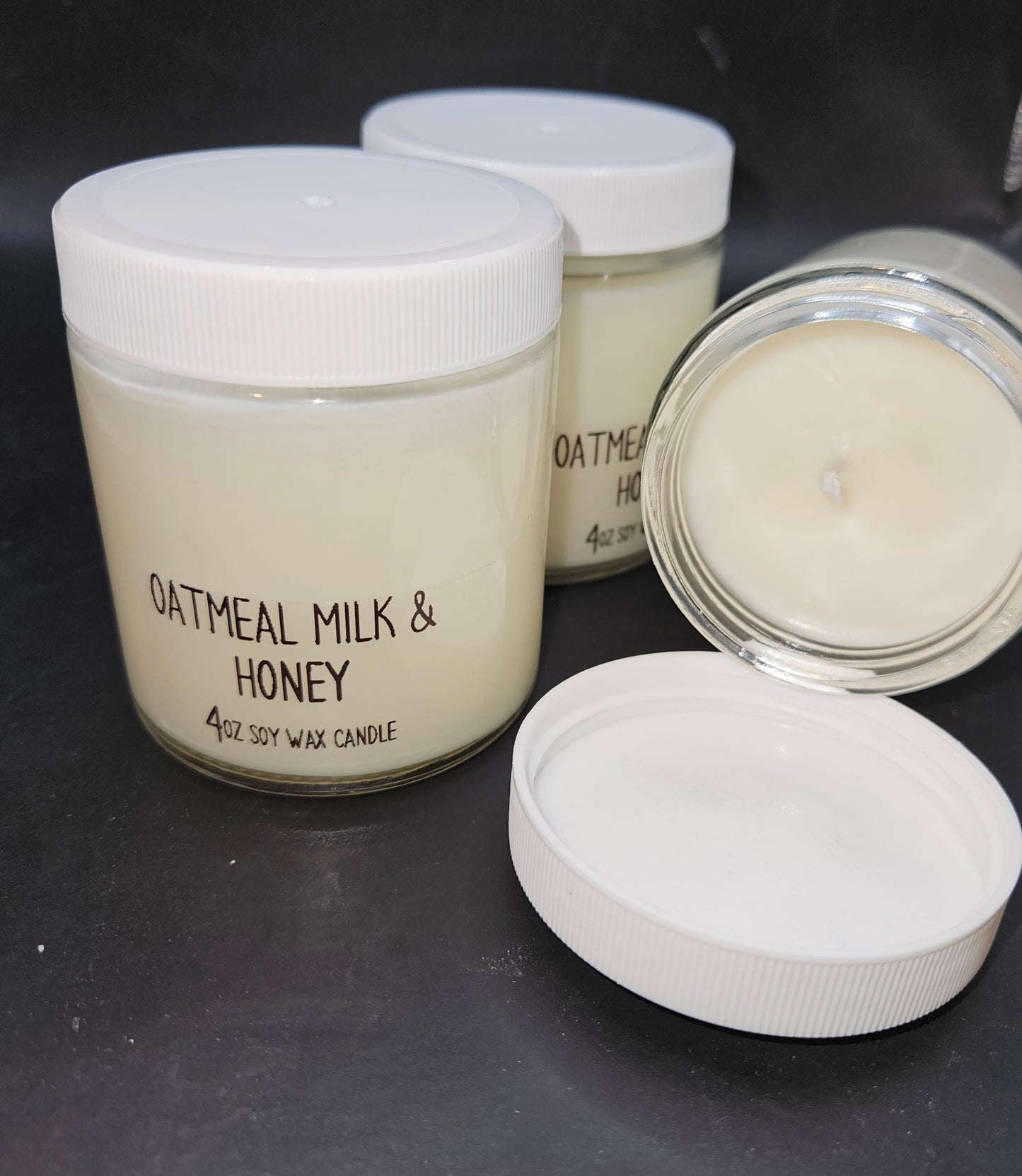 Oatmeal milk and honey scented candle