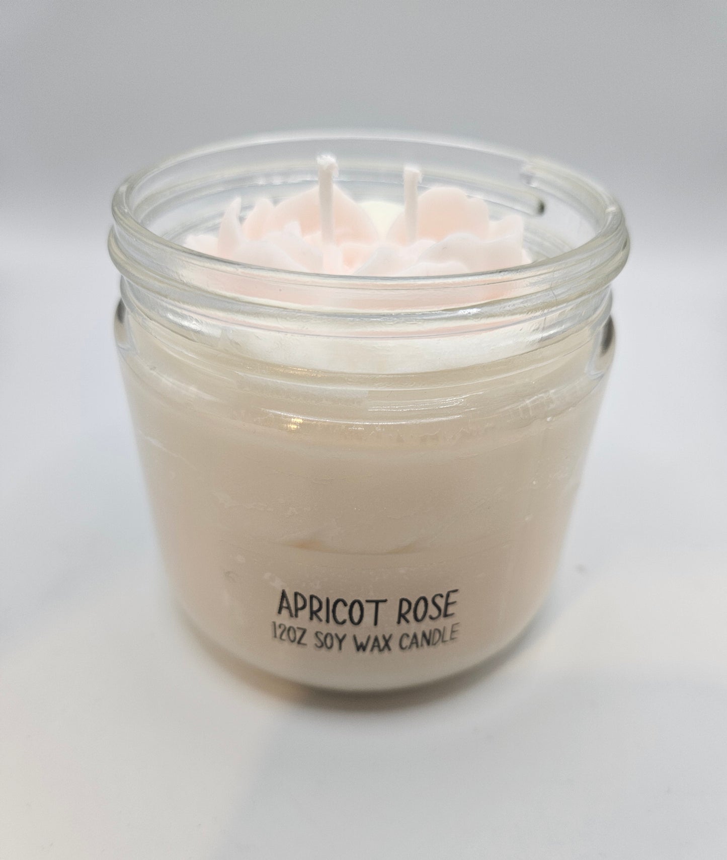 Apricot Rose Scented 12oz soy wax candle