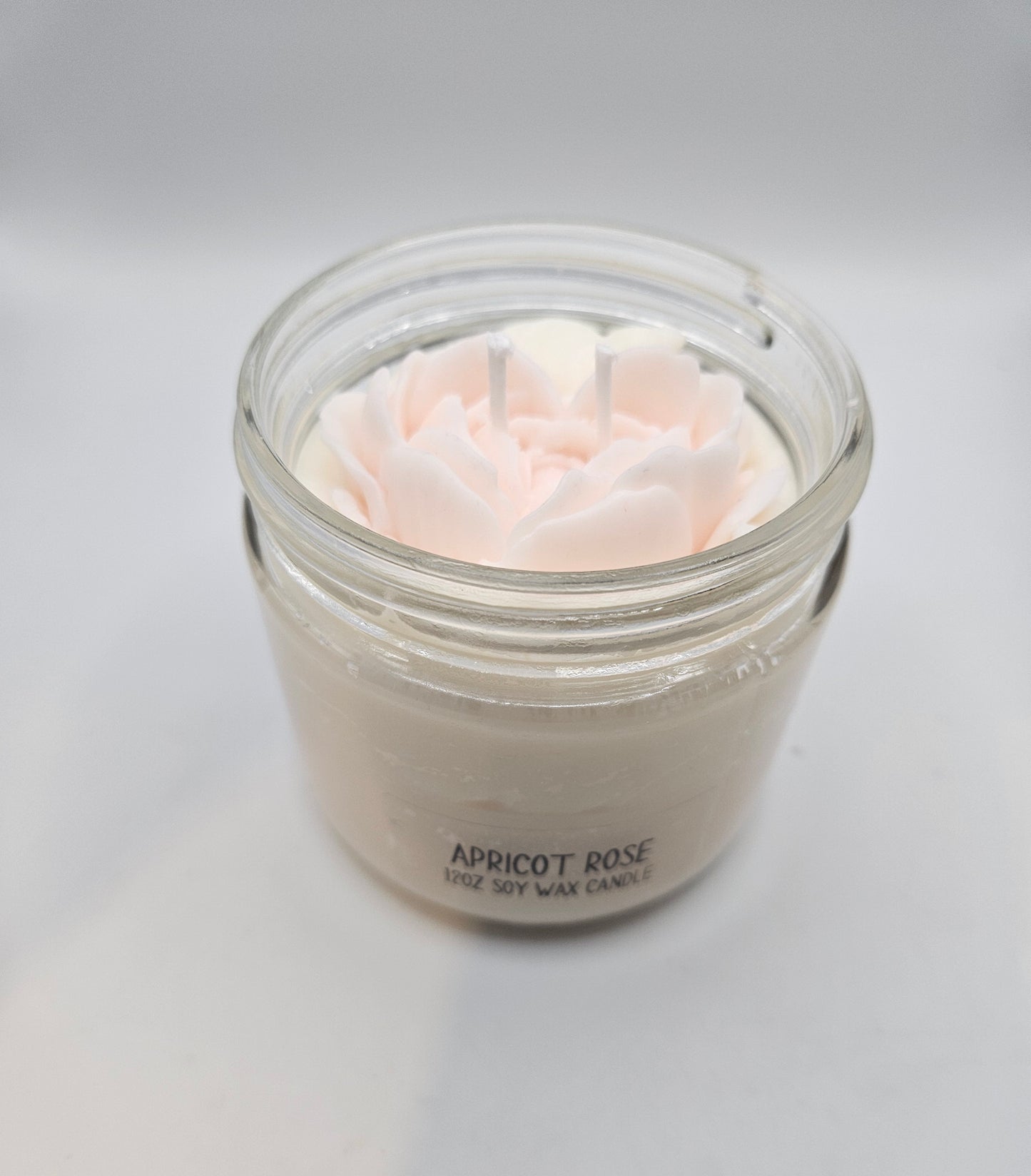 Apricot Rose Scented 12oz soy wax candle