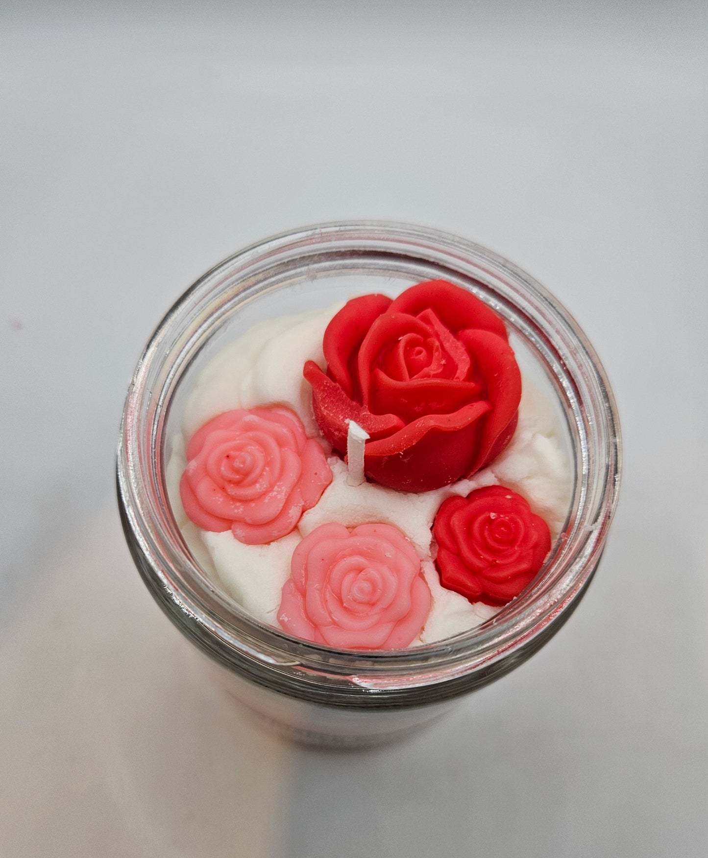 Sugared Roses and Cream scented soy wax candle