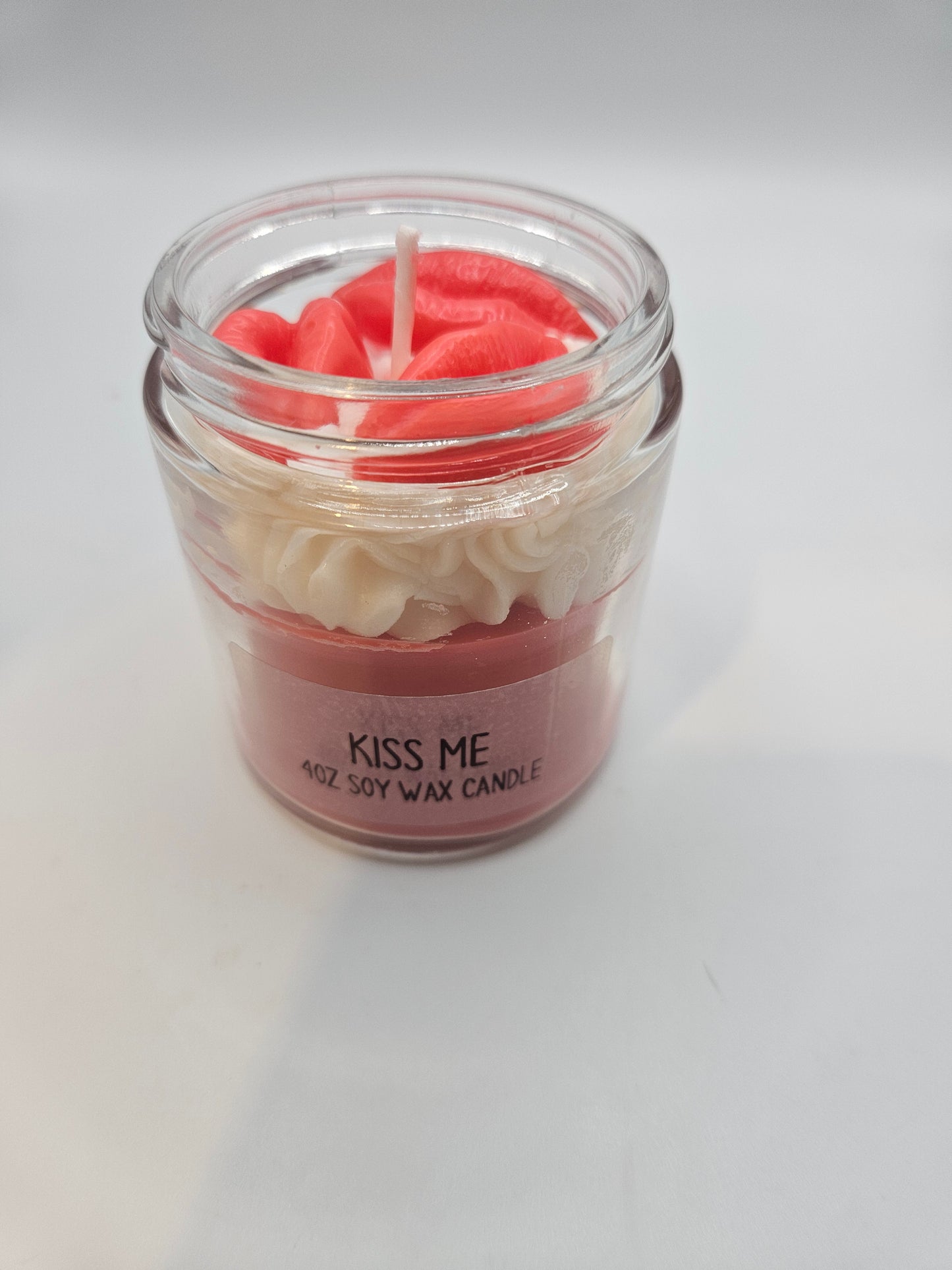 Kiss me scented soy wax candle