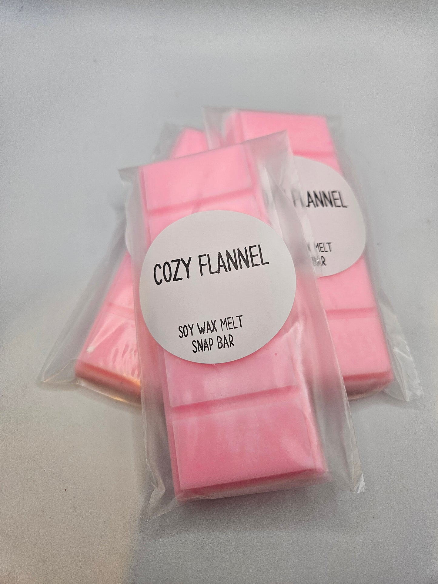 Cozy flannel scented soy wax melt snap bar