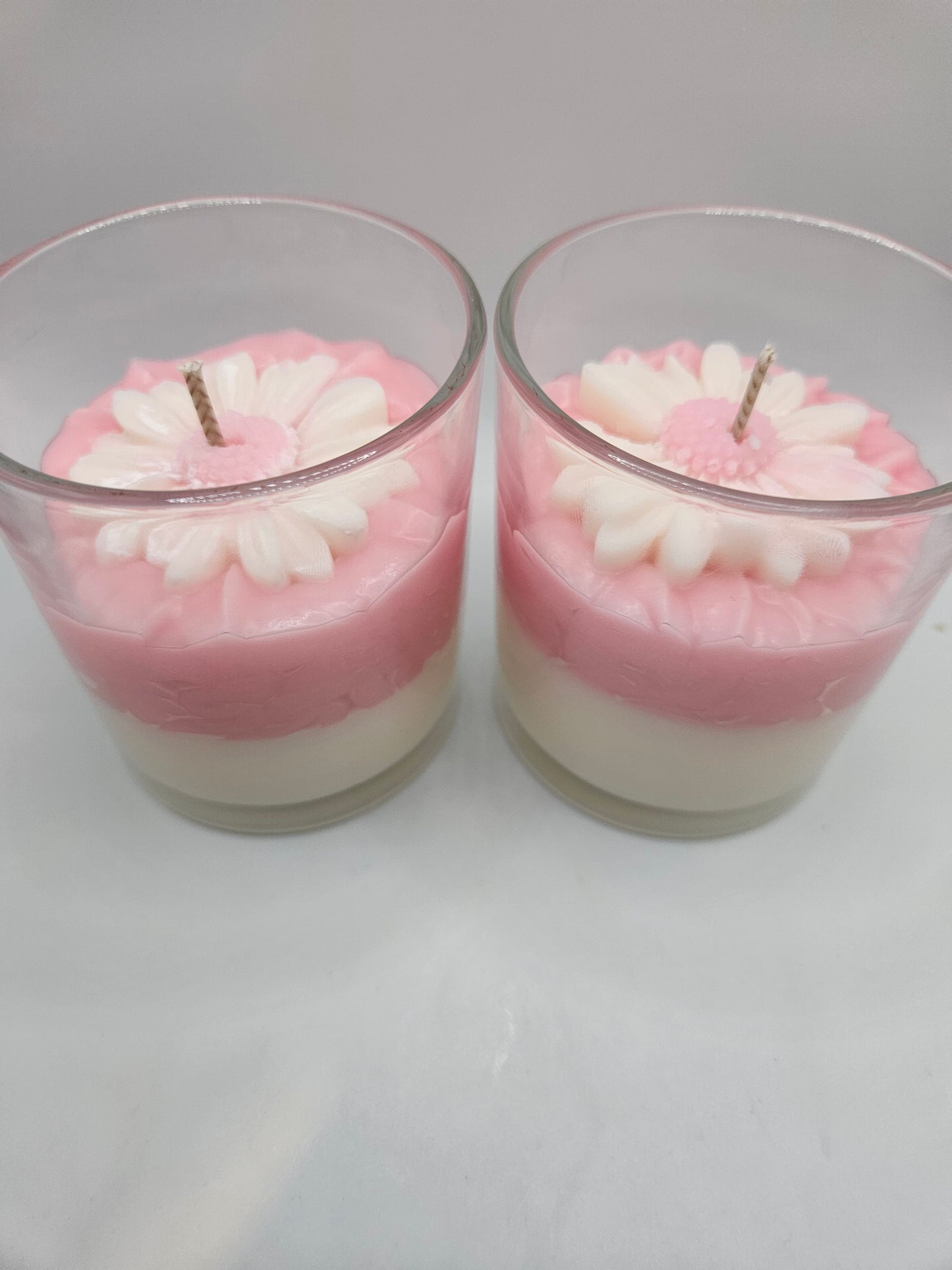 Pink Daisy Soy Wax Candle