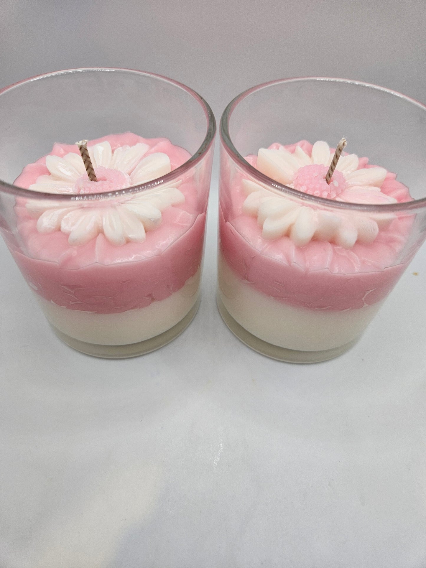 Pink Daisy Soy Wax Candle