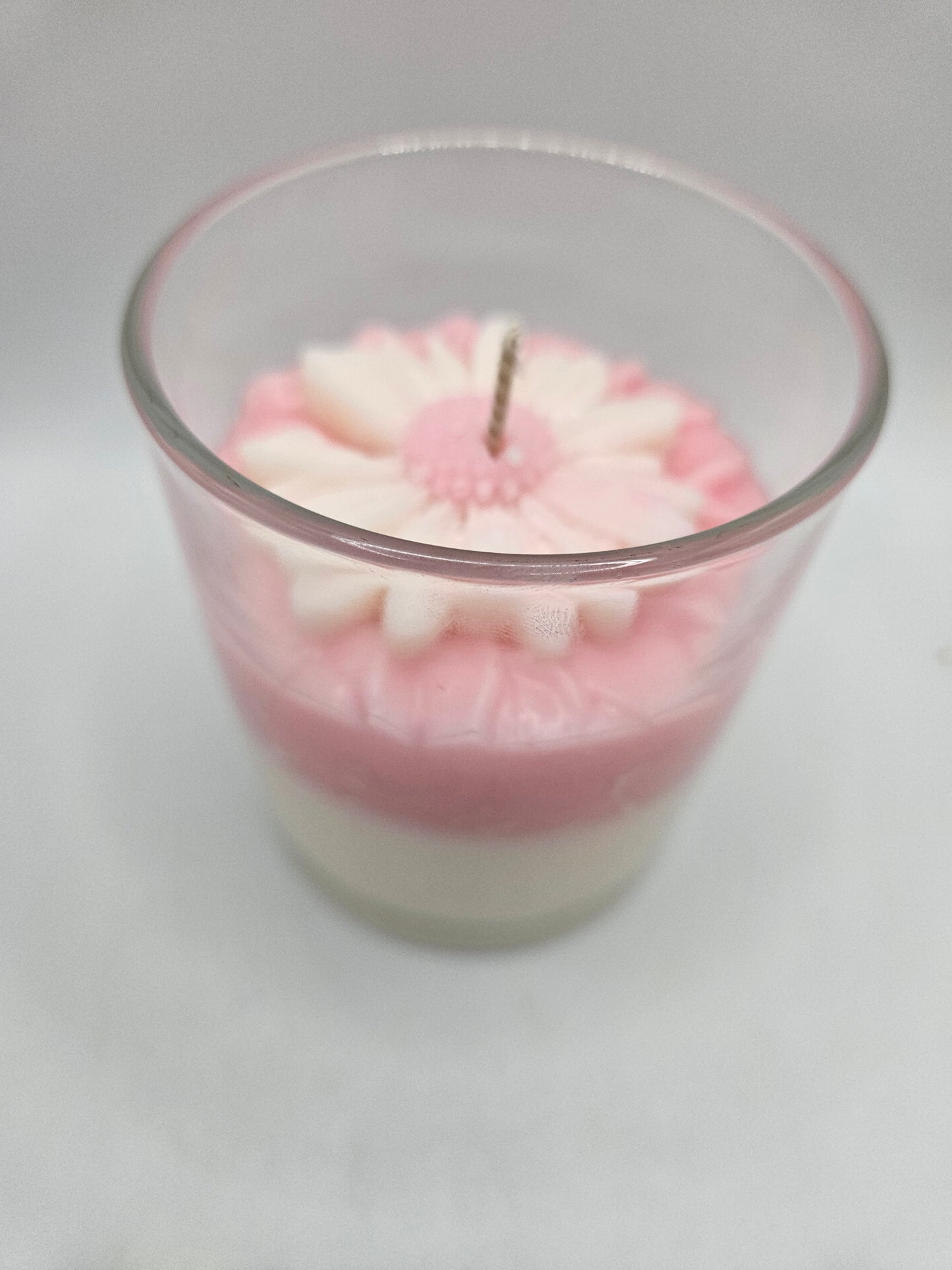Pink Daisy Soy Wax Candle
