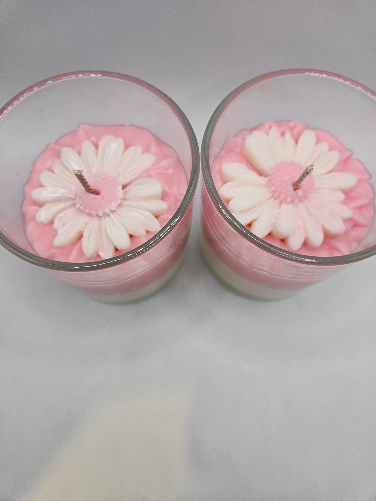 Pink Daisy Soy Wax Candle