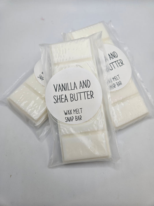 Vanilla and shea butter wax melt snap bar
