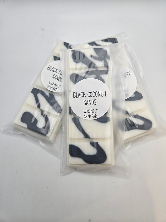 Black coconut sands wax melt snap bar