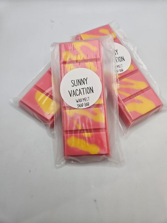 Sunny vacation scented wax melt snap bar