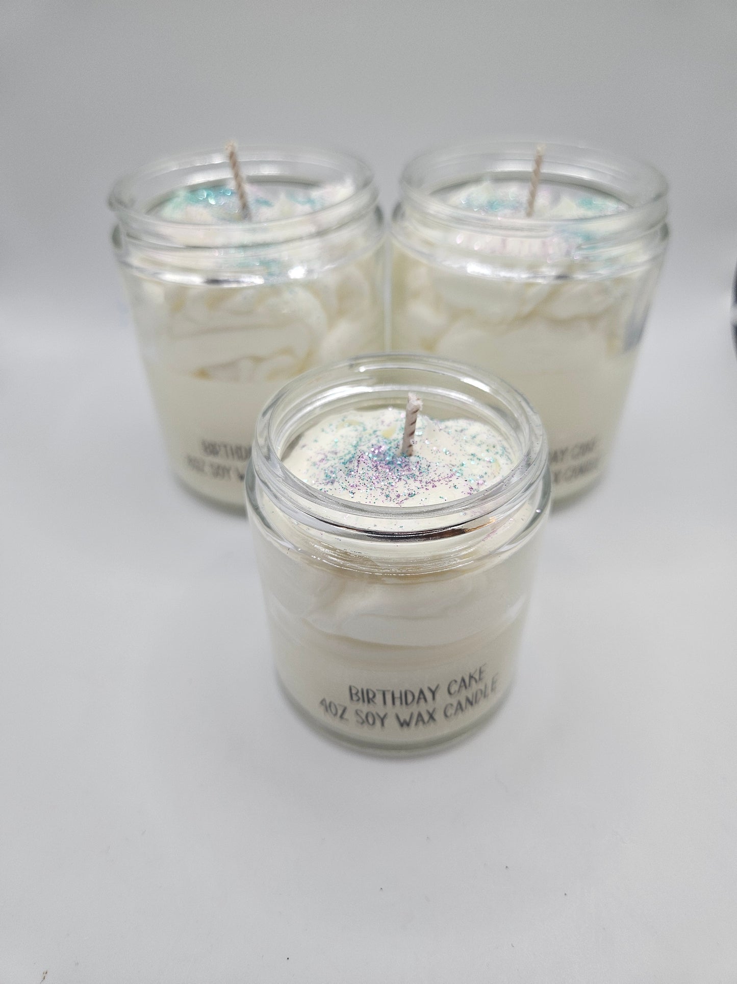 Birthday cake scented candle