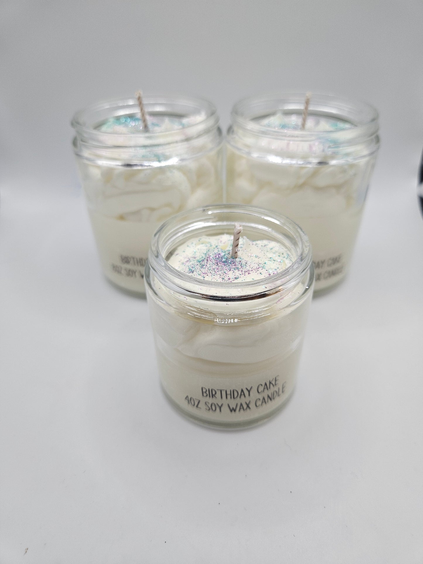 Birthday cake scented candle