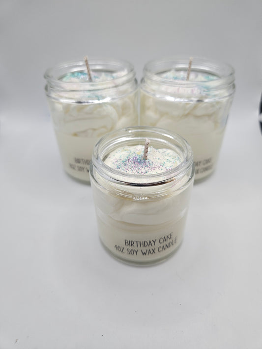 Birthday cake scented candle