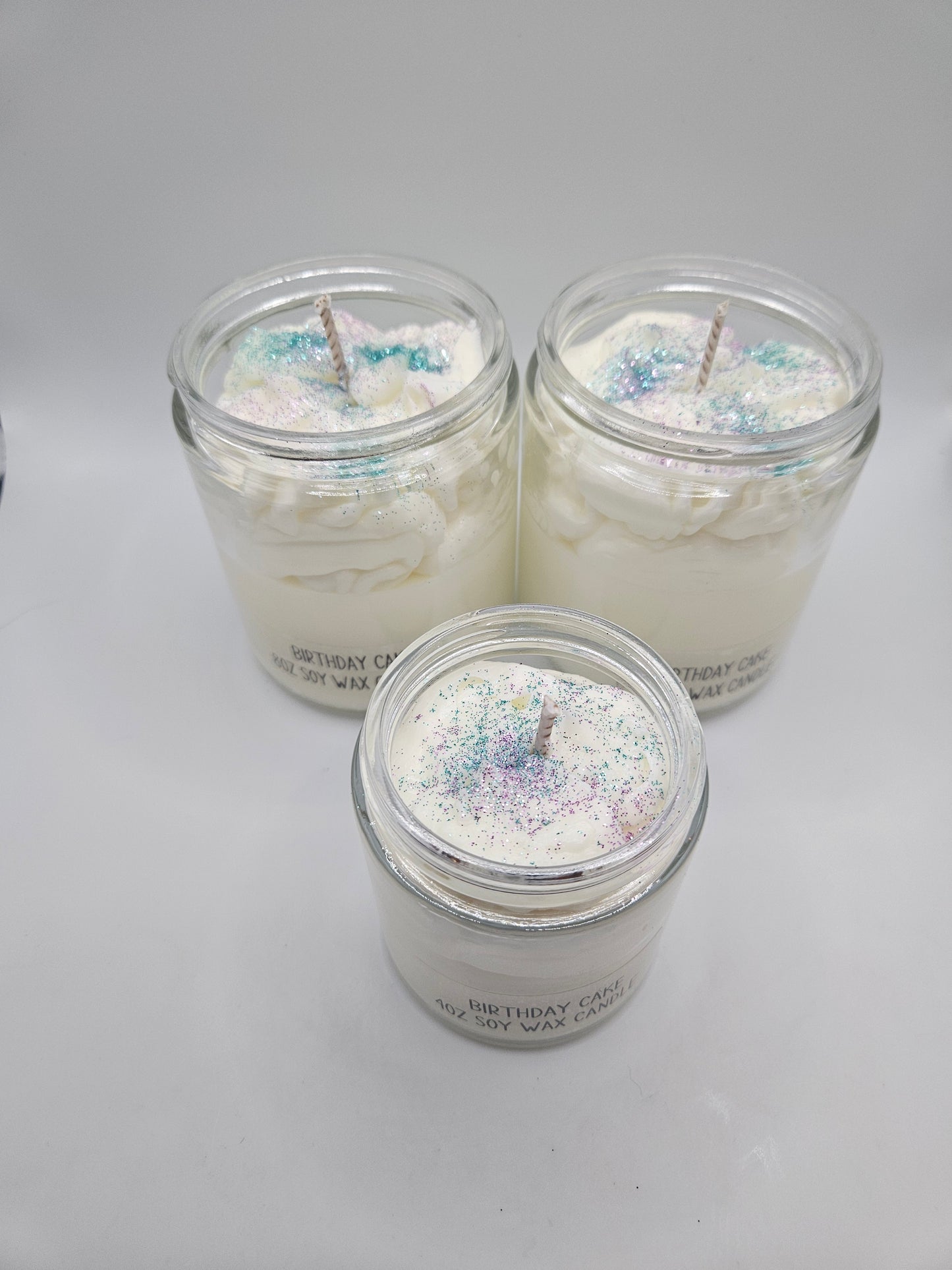 Birthday cake scented candle