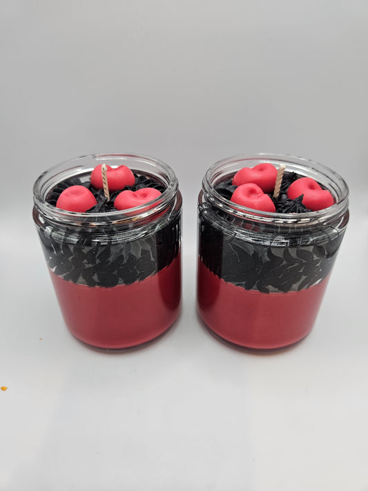 Black Cherry scented soy wax candle