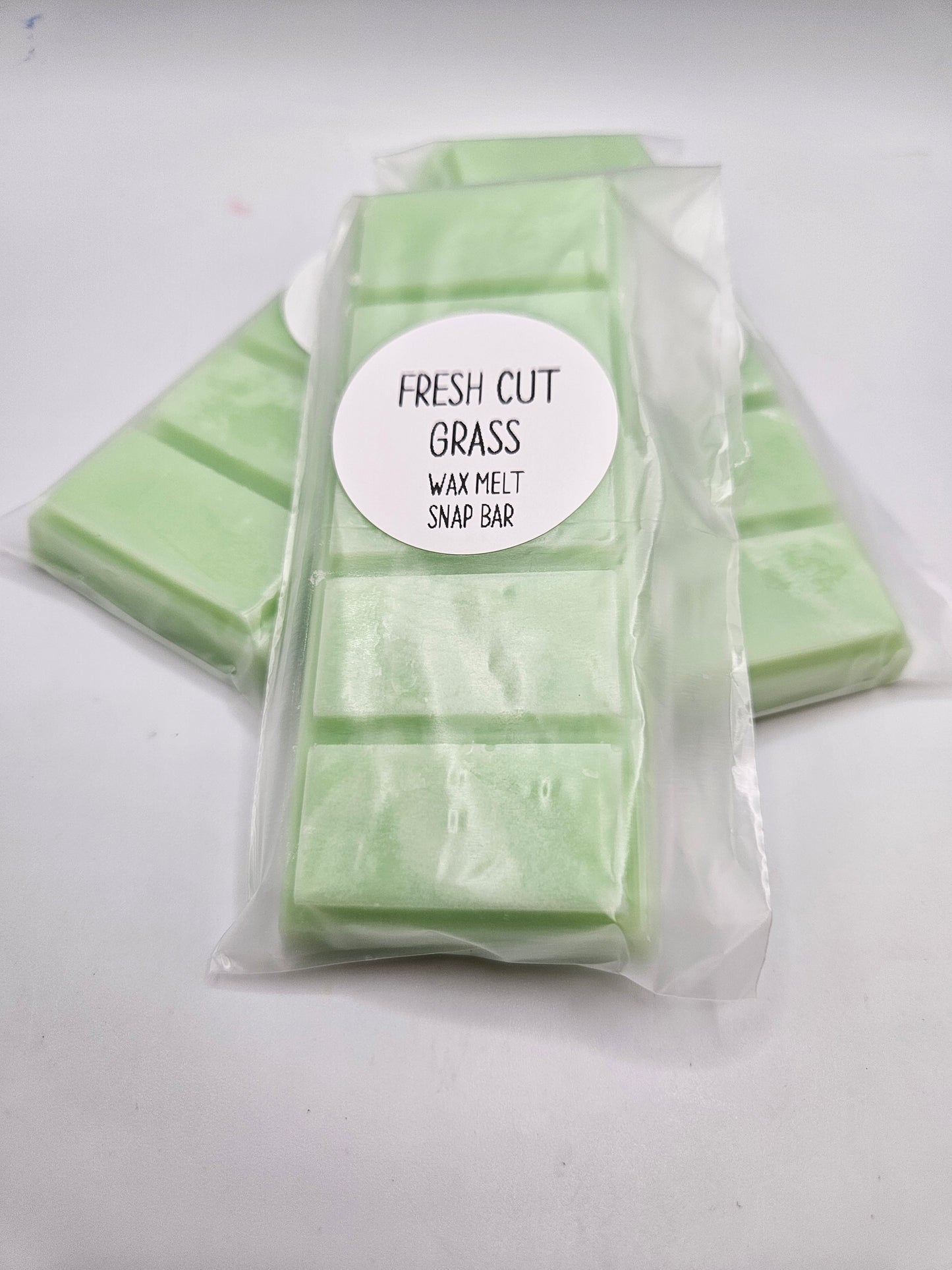 Fresh cut grass scented soy wax melt snap bar
