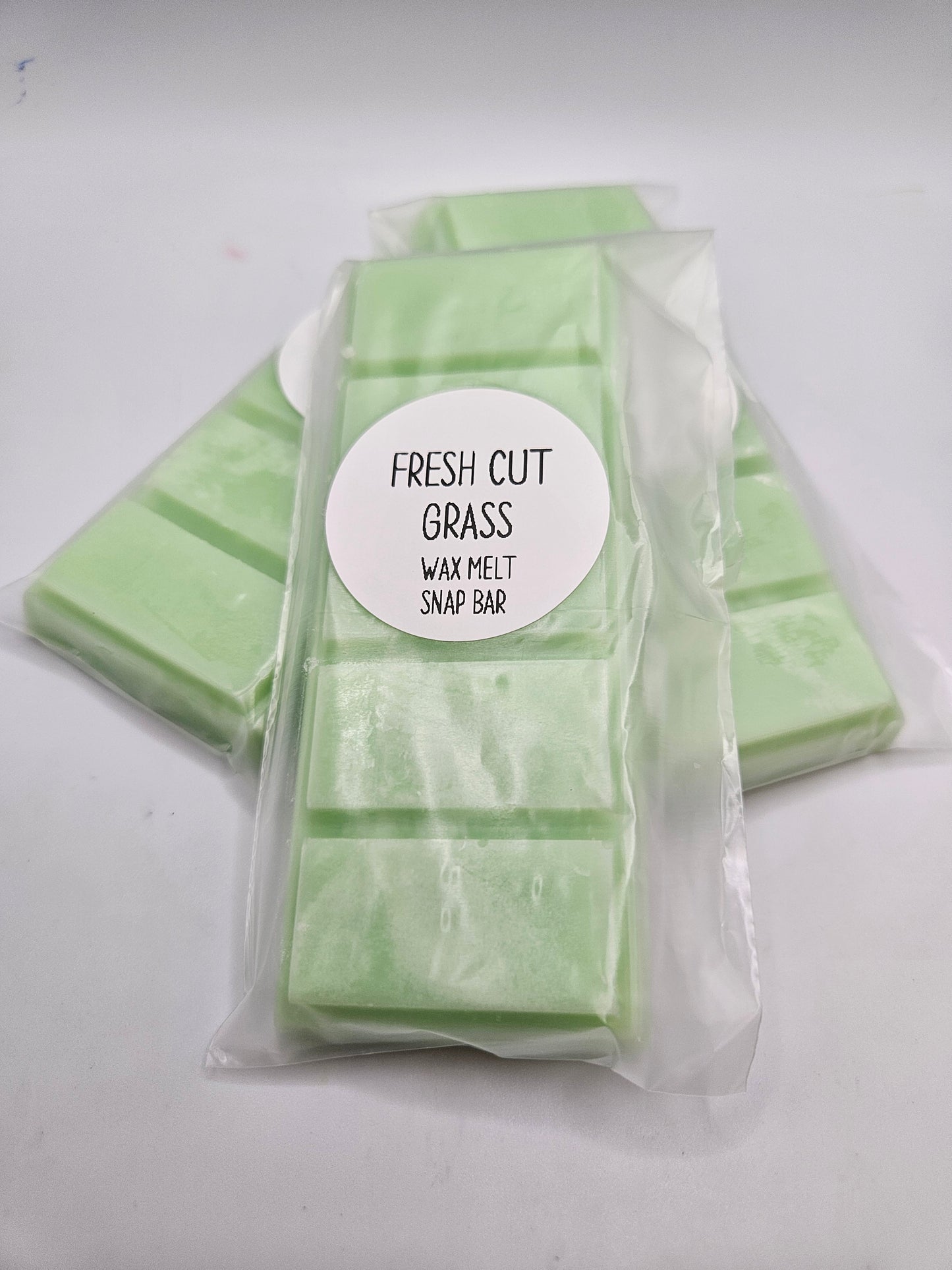 Fresh cut grass scented soy wax melt snap bar