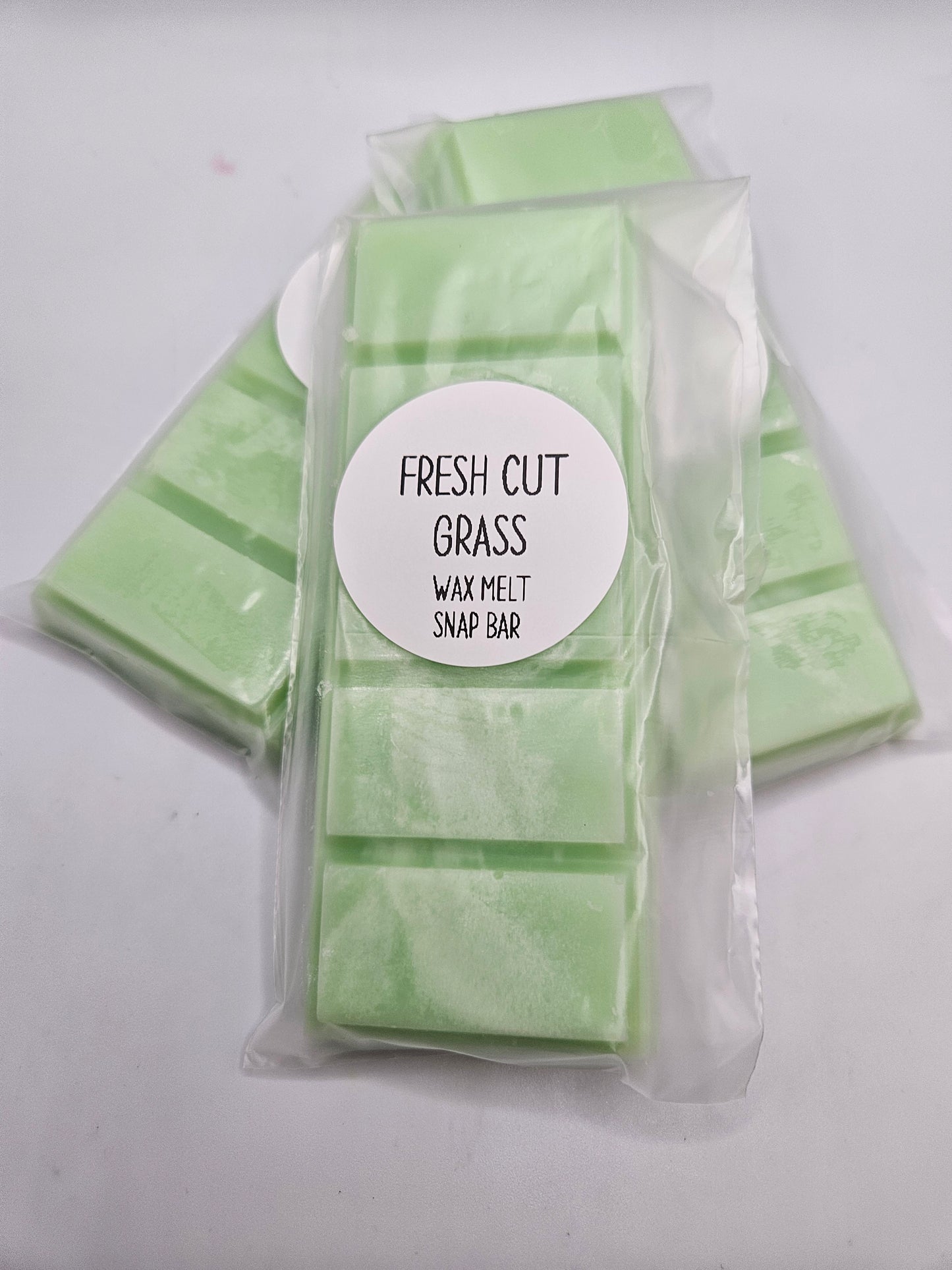 Fresh cut grass scented soy wax melt snap bar