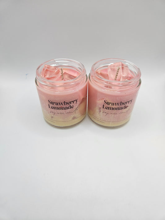 Strawberry Lemonade Iced Soy wax candle