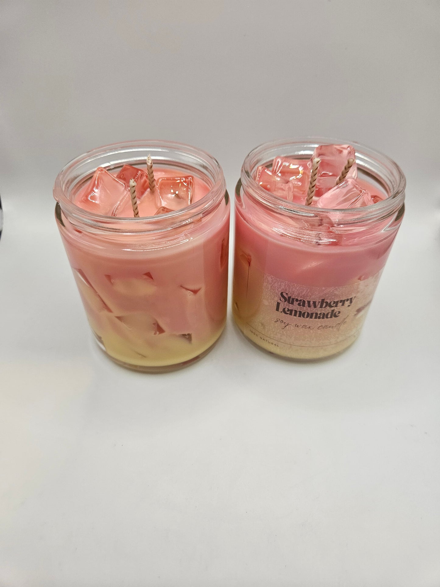 Strawberry Lemonade Iced Soy wax candle