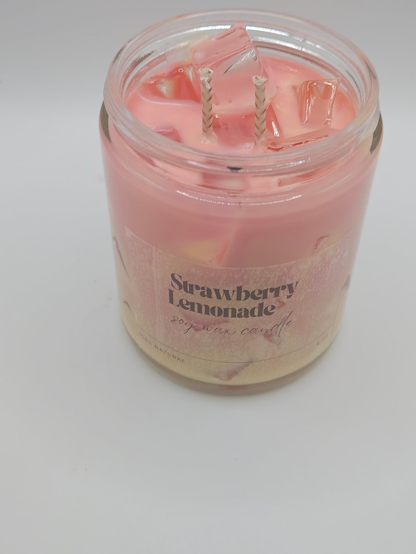 Strawberry Lemonade Iced Soy wax candle