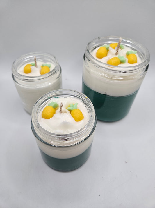 Coconut water and pineapple scented candle