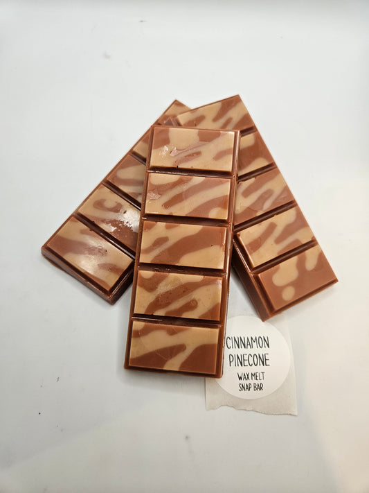 Cinnamon pinecone scented wax melt snap bar