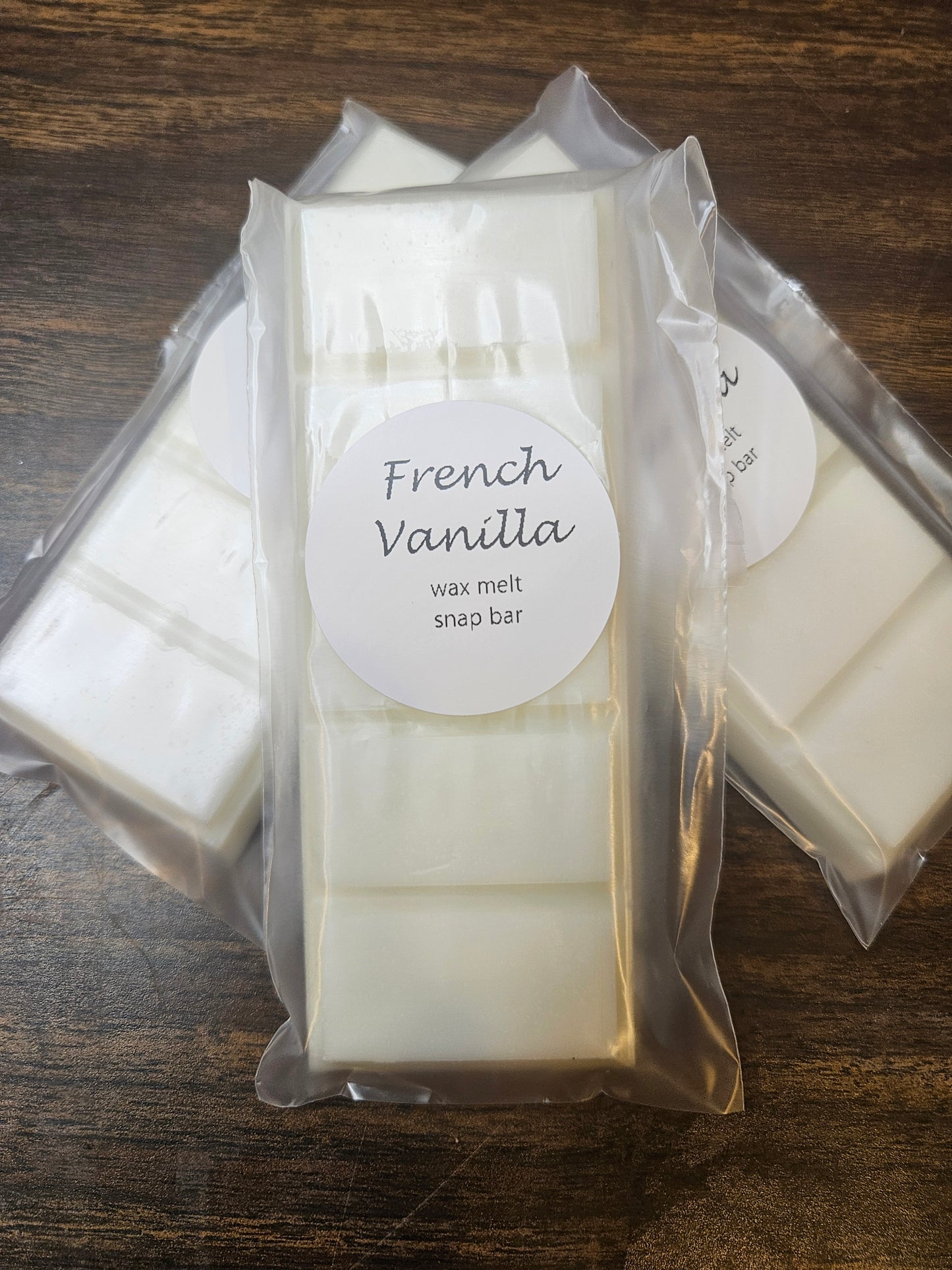 French vanilla scented wax melt snap bar